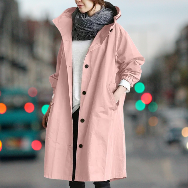 Damen Trenchcoat Wärmend Wasserdicht