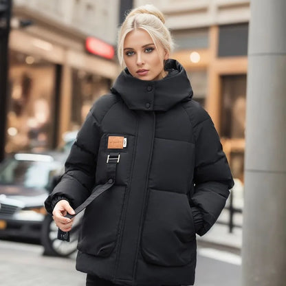 Norvielle Damen Klassische Pufferjacke