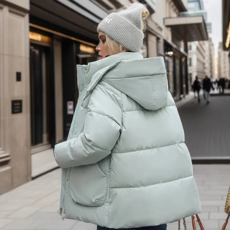 Norvielle Damen Klassische Pufferjacke