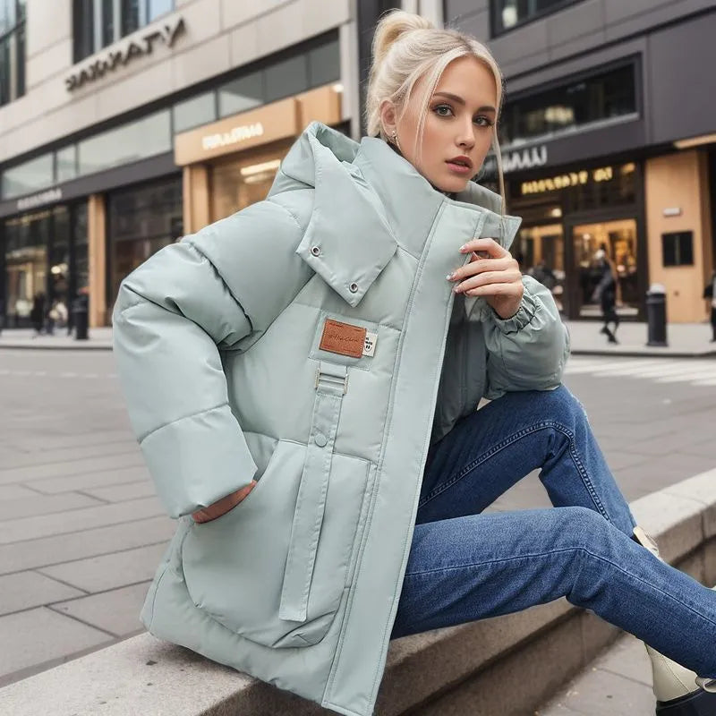 Norvielle Damen Klassische Pufferjacke