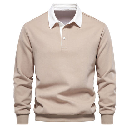 Herren Langarm Polo Klassischer Kragen