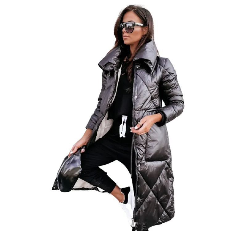 Norvielle Damen Gesteppte Parka-Jacke Baumwolle