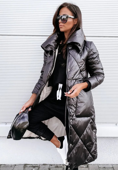 Norvielle Damen Gesteppte Parka-Jacke Baumwolle
