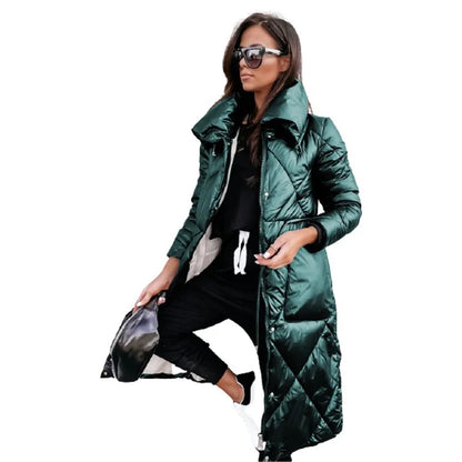 Norvielle Damen Gesteppte Parka-Jacke Baumwolle