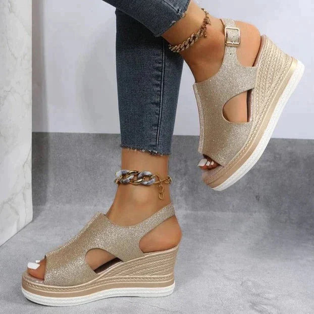 Norvielle Damen Orthopädische Keilsandalen Sommer Leicht