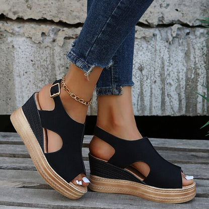 Norvielle Damen Orthopädische Keilsandalen Sommer Leicht