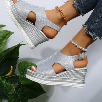 Norvielle Damen Orthopädische Keilsandalen Sommer Leicht - Norvielle