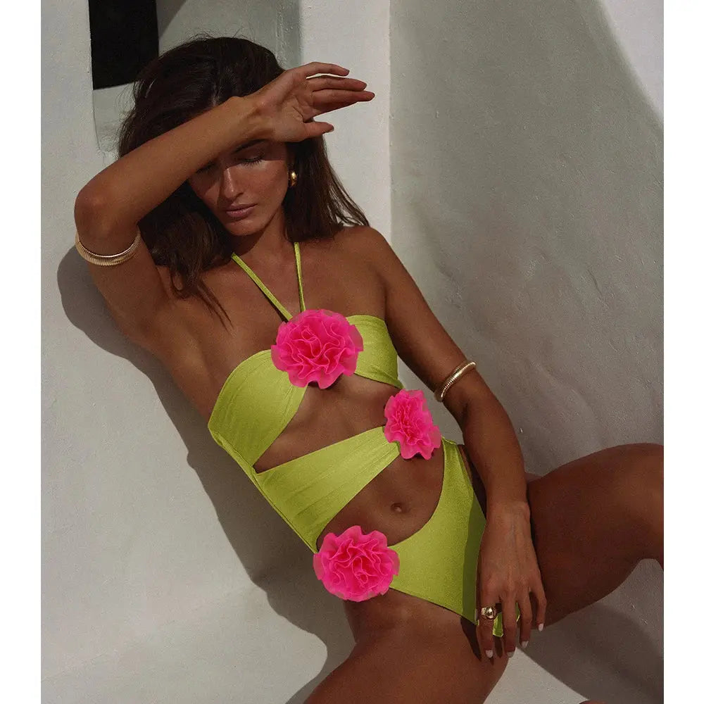 Damen Badeanzug Rose - Norvielle
