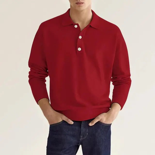 Herren Pullover Langärmelig Niedriger Kragen
