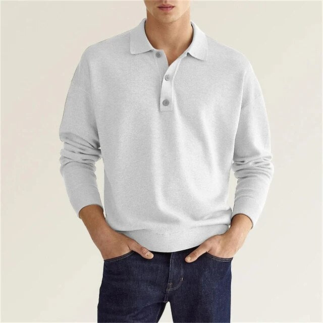 Herren Pullover Langärmelig Niedriger Kragen - Norvielle