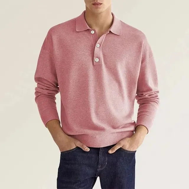Herren Pullover Langärmelig Niedriger Kragen