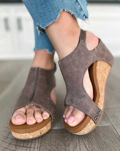 Damen Sandalen Riemen Flache Sohle