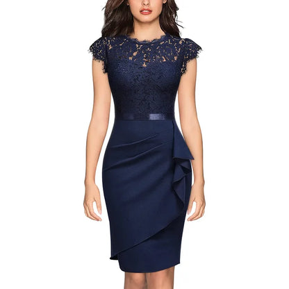 Norvielle Damen Spitzenkleid