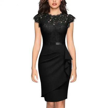 Norvielle Damen Spitzenkleid