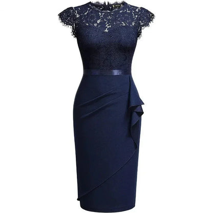 Norvielle Damen Spitzenkleid