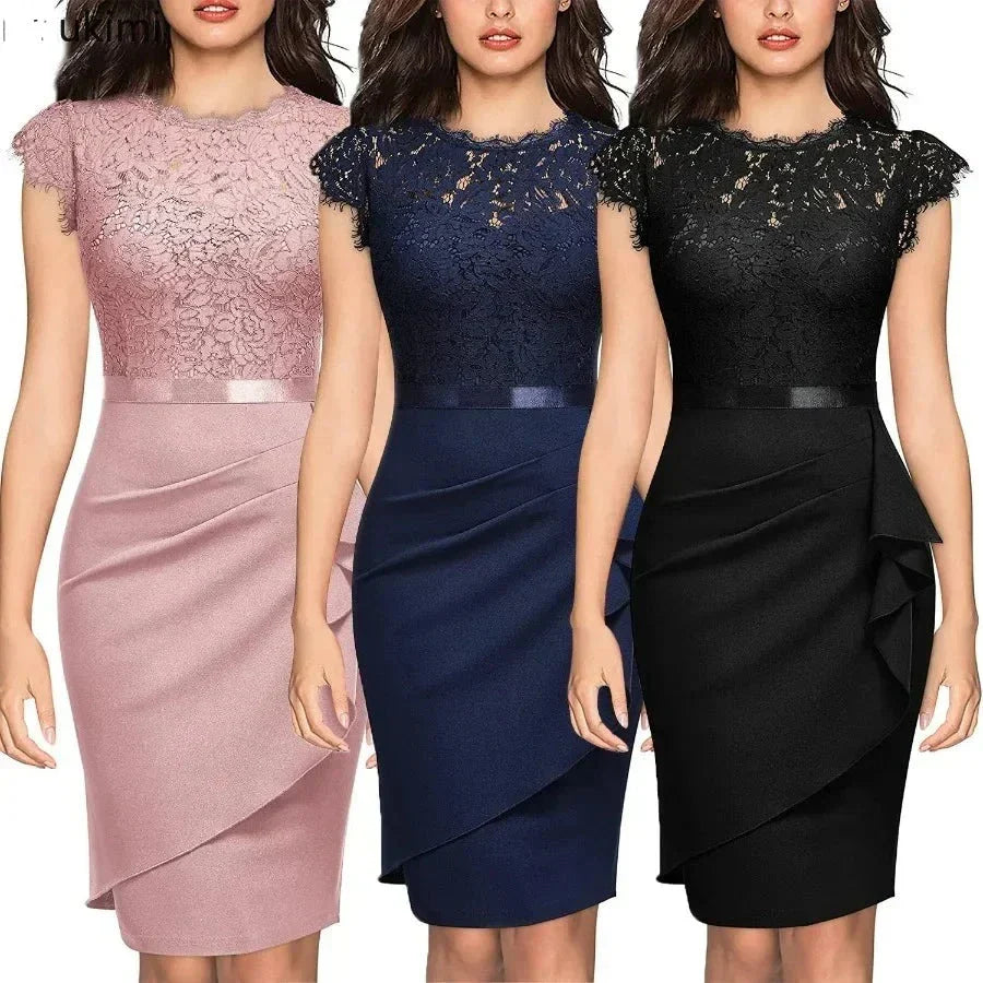 Norvielle Damen Spitzenkleid - Norvielle