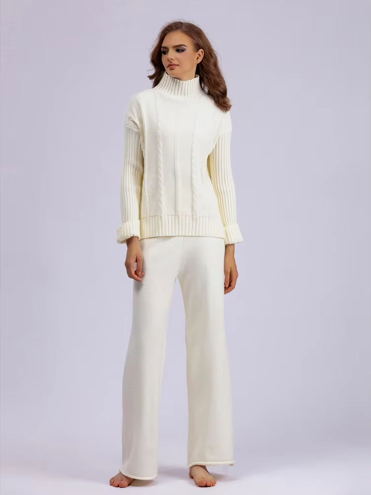 Norvielle Damen Strick-Kleid-Set Trendig