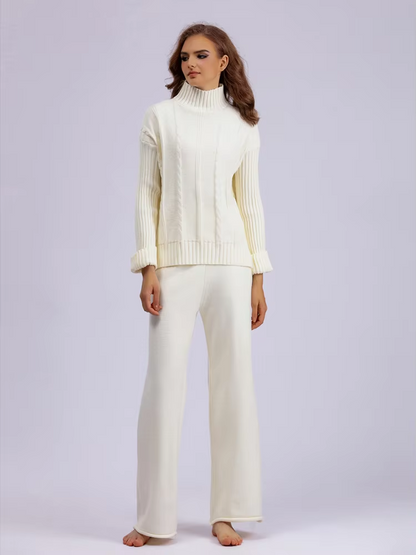 Norvielle Damen Strick-Kleid-Set Trendig