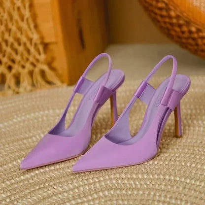 Damen Slingback Pumps Spitze Zehenform