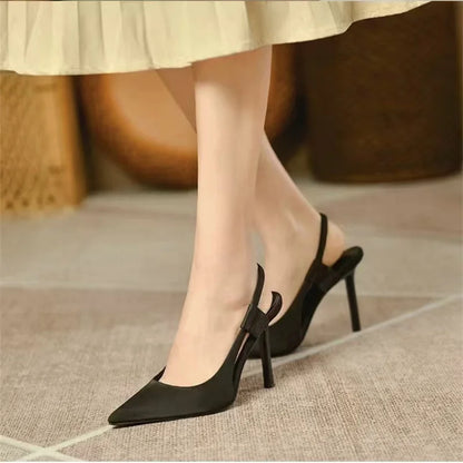 Damen Slingback Pumps Spitze Zehenform