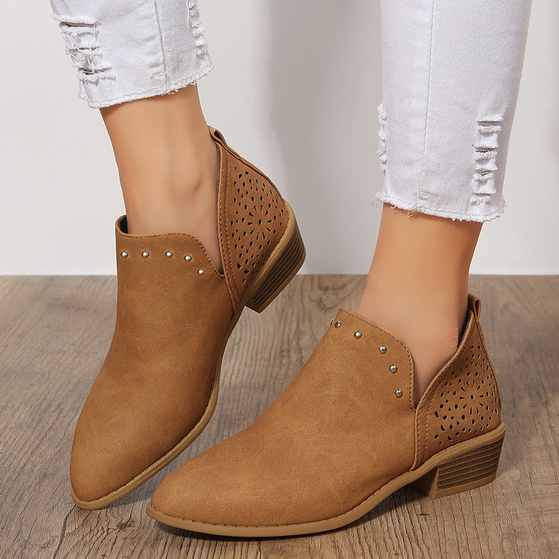 Damen Zehen-Hohlstiefeletten Vintage Spitze