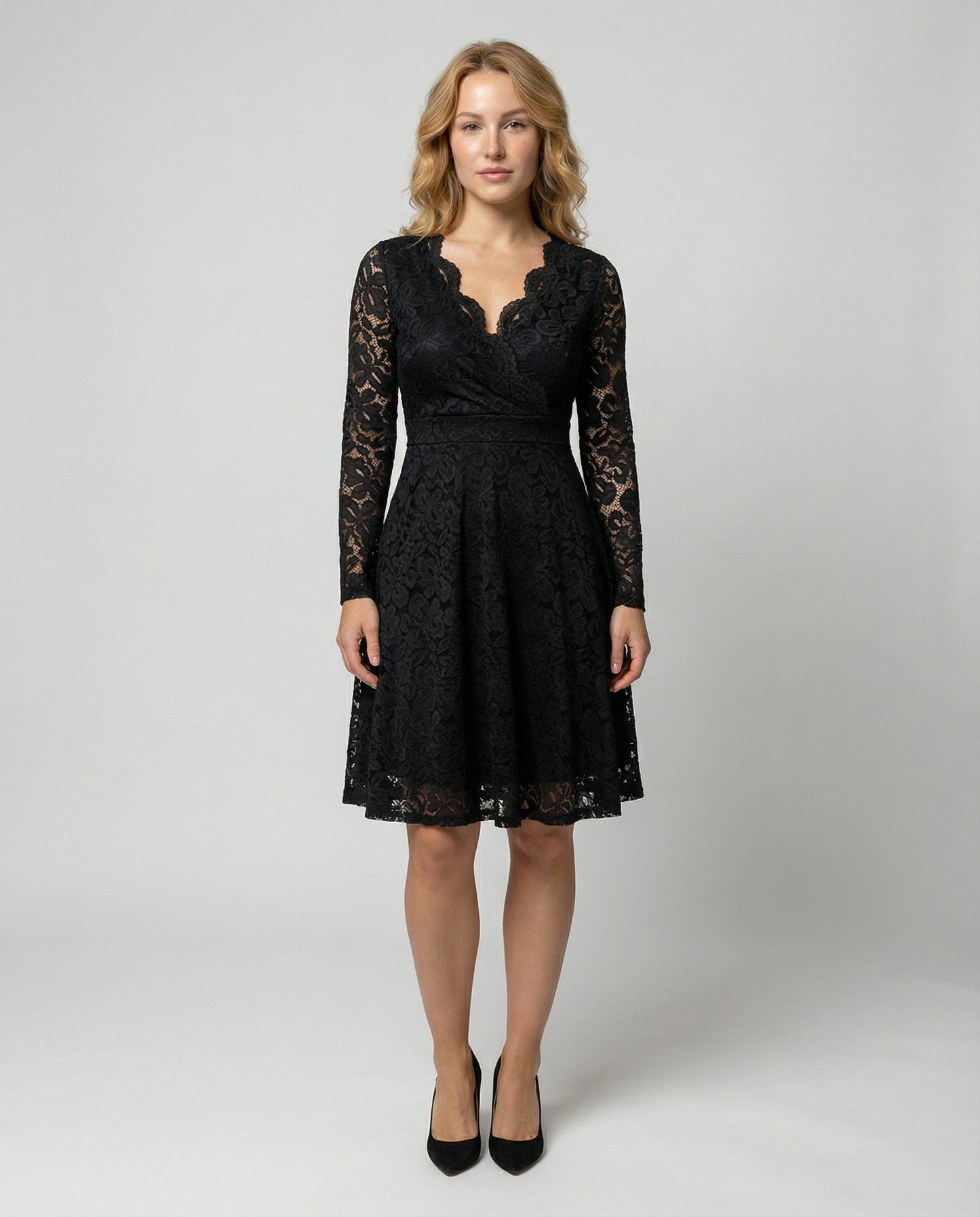 Damen Spitzenkleid Elegant