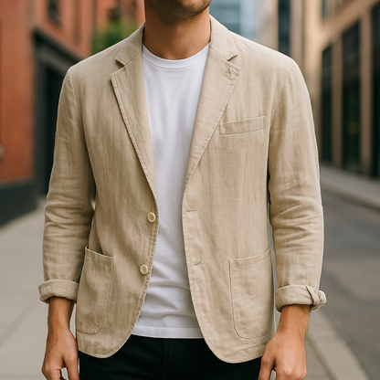 Bequemer Herren Leinenblazer