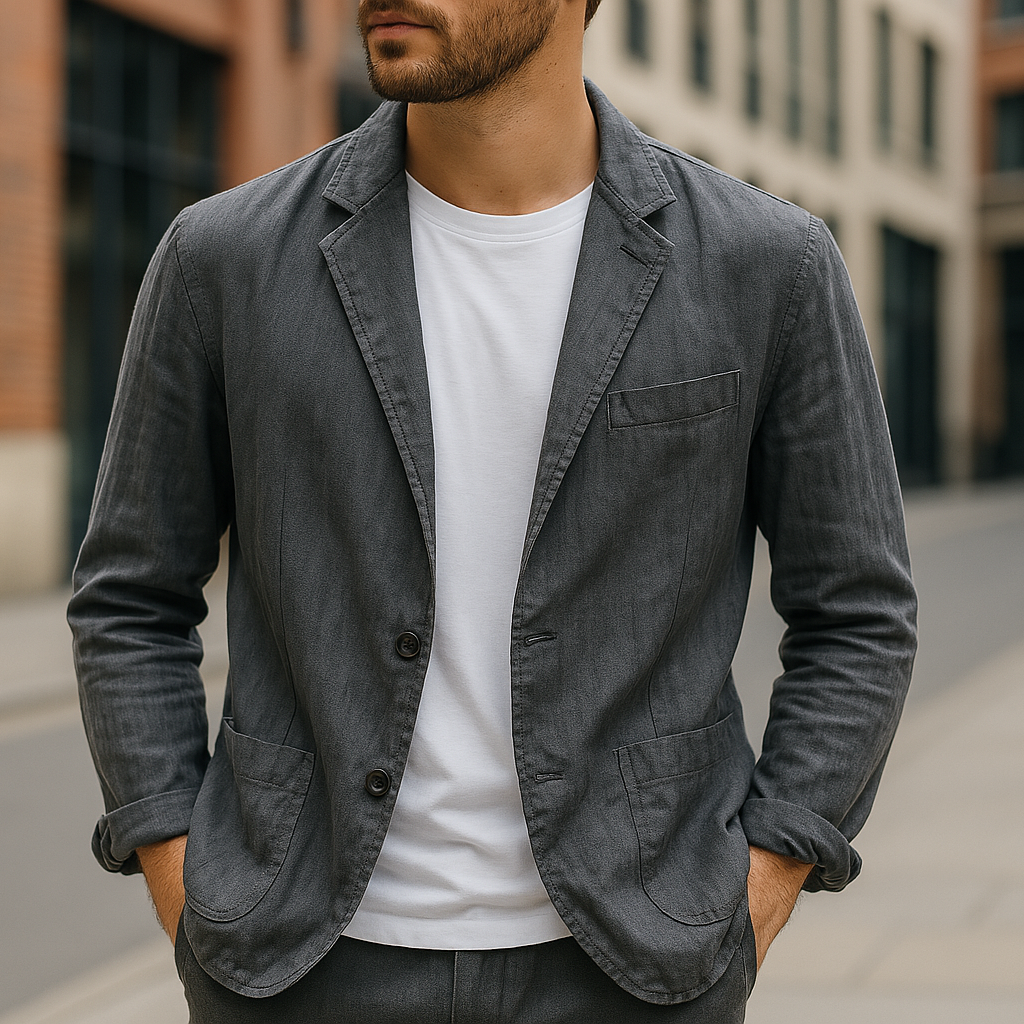 Bequemer Herren Leinenblazer