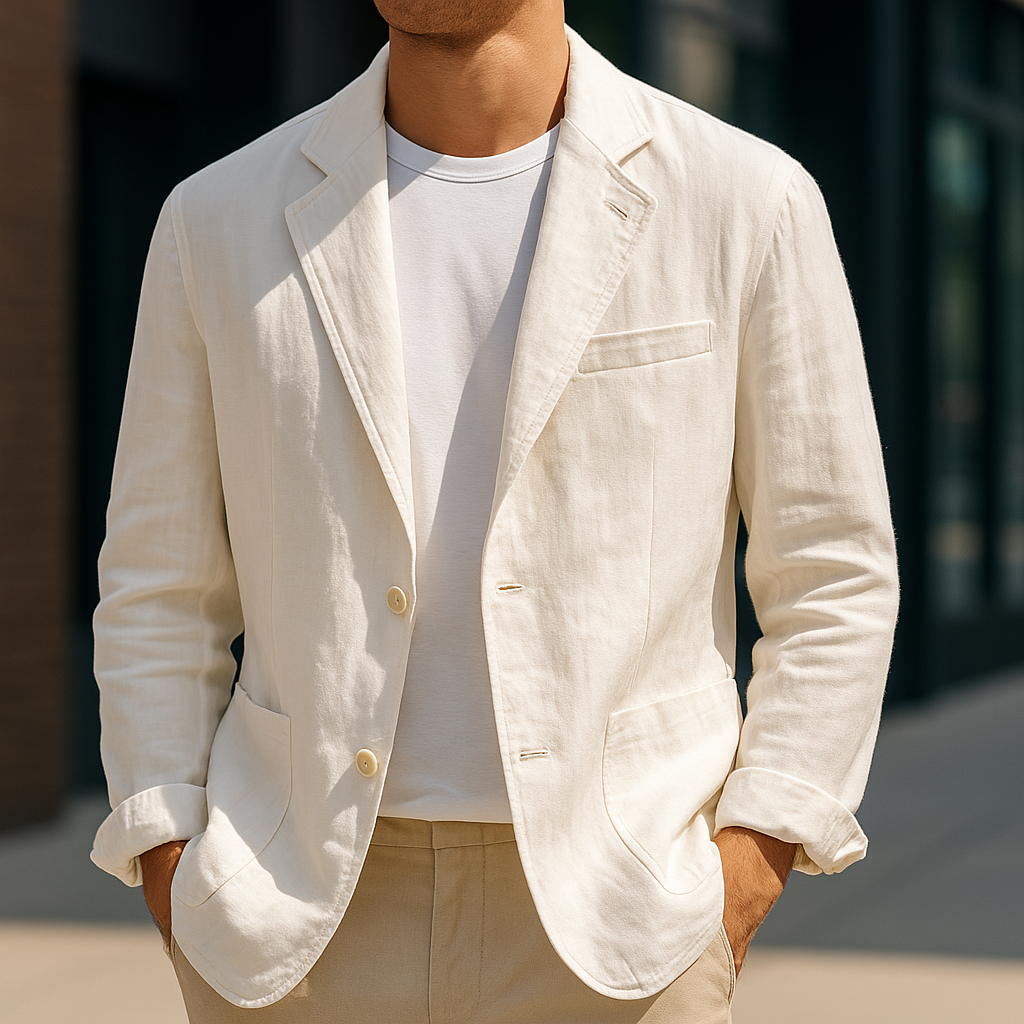 Bequemer Herren Leinenblazer