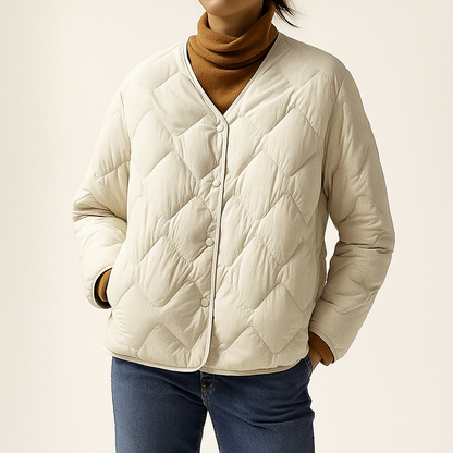 Damen Pufferjacke Warm Leicht Gesteppt