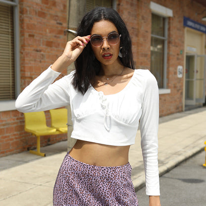 Damen Crop Raffungen Norvielle - Norvielle