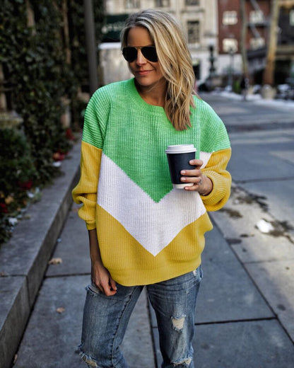 Damen Pullover mit Chevron-Muster Norvielle