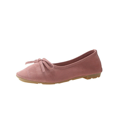 Damen Ballerinas Weiches Obermaterial Zartes Schleifen-Design