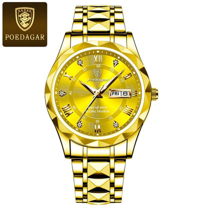 Herrenuhr 316L Edelstahl Miyota-Quarzwerk Hardlex-Glas 3ATM