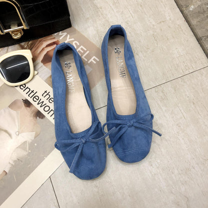 Damen Ballerinas Weiches Obermaterial Zartes Schleifen-Design