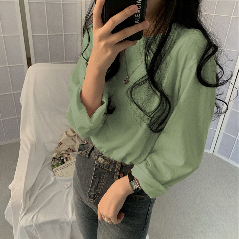 Damen Langarmshirt Lässiger Schnitt Zeitloses Design