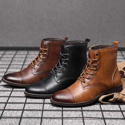 Herren Stiefel Schnürfront Durchgehende Schafthöhe