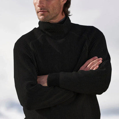 Herren Rollkragenpullover Gerader Schnitt Klarer Look