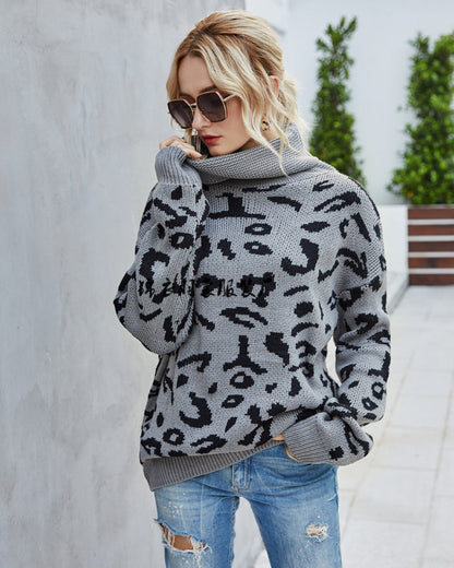 Damen Pullover Leopardenmuster Norvielle