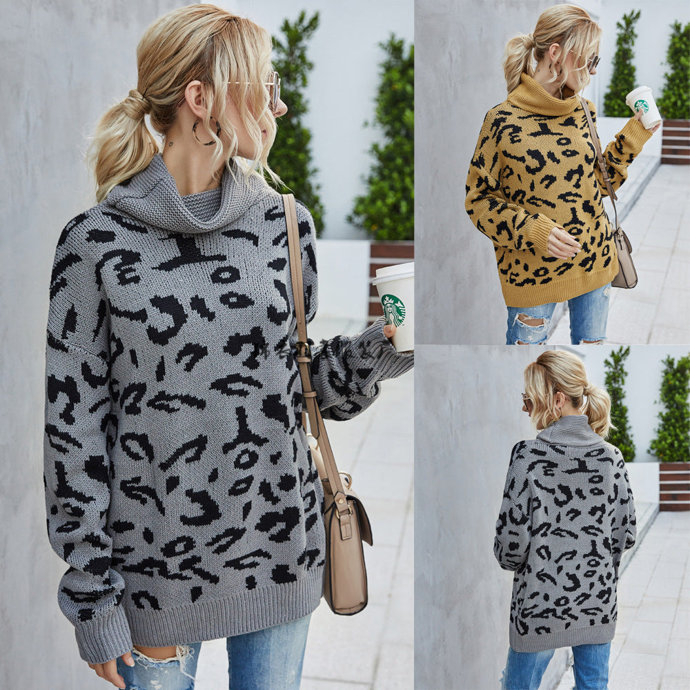 Damen Pullover Leopardenmuster Norvielle - Norvielle