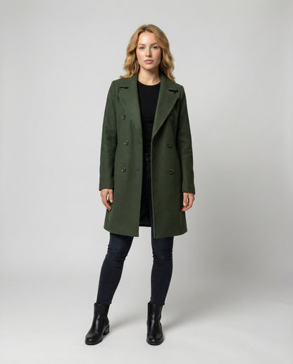 Damen Mantel Herbst Polyester Wärme Beige