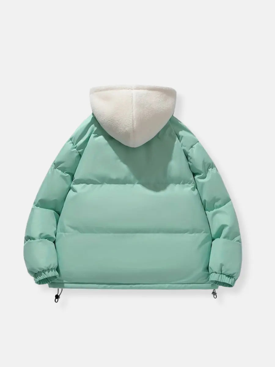 Damen Winterjacke Gefüttert Mit Kapuze Wärmeschutz