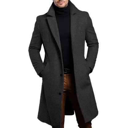 Herren Wintermantel Lang Wärmend