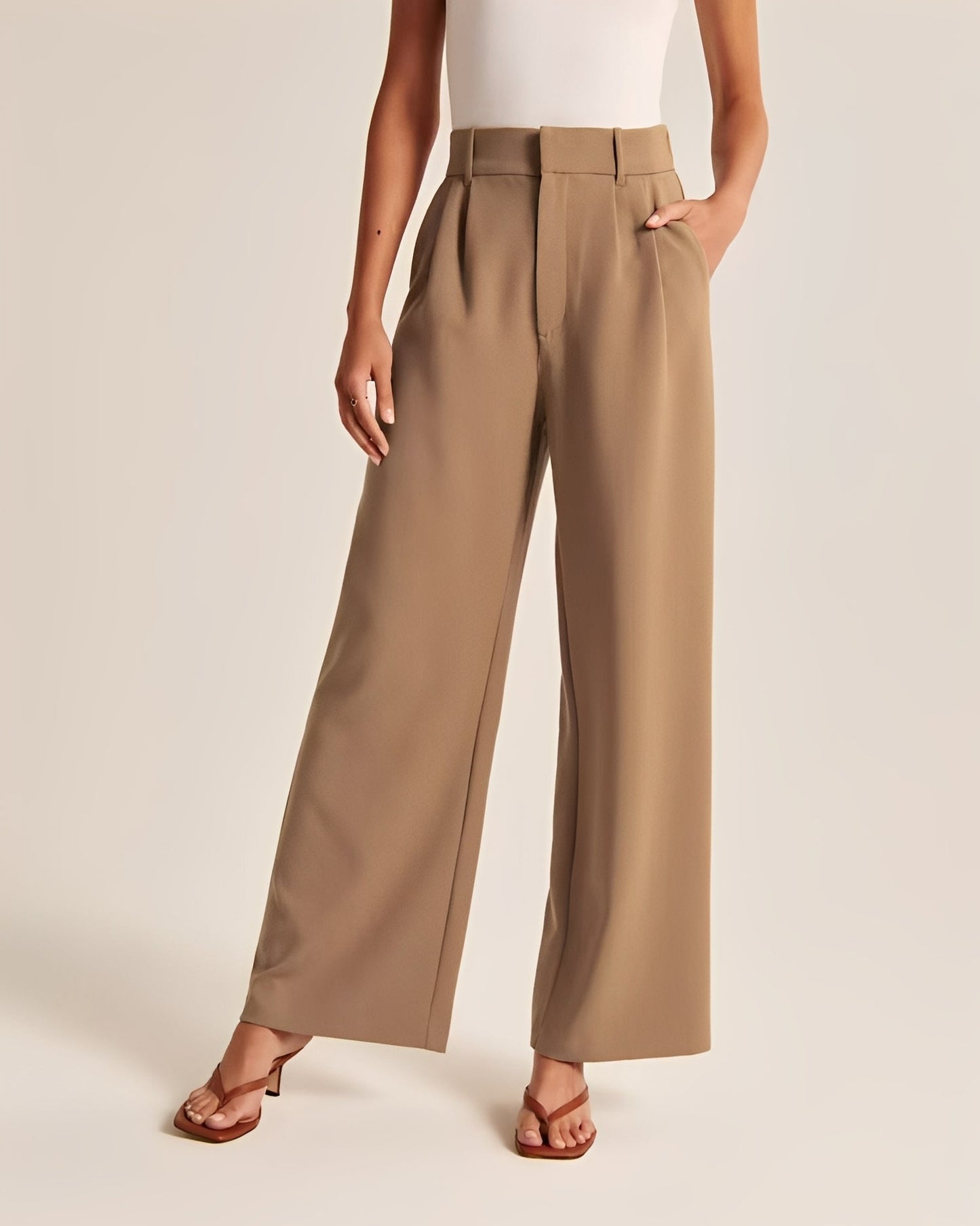 Damenhose Weites Bein Elegantes Design