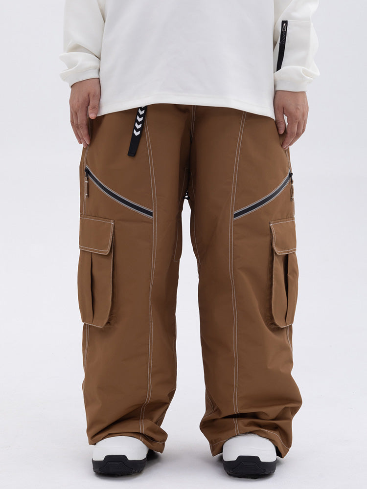 Damen Oversize Hose Baggy Beinform Cargotaschen - Norvielle