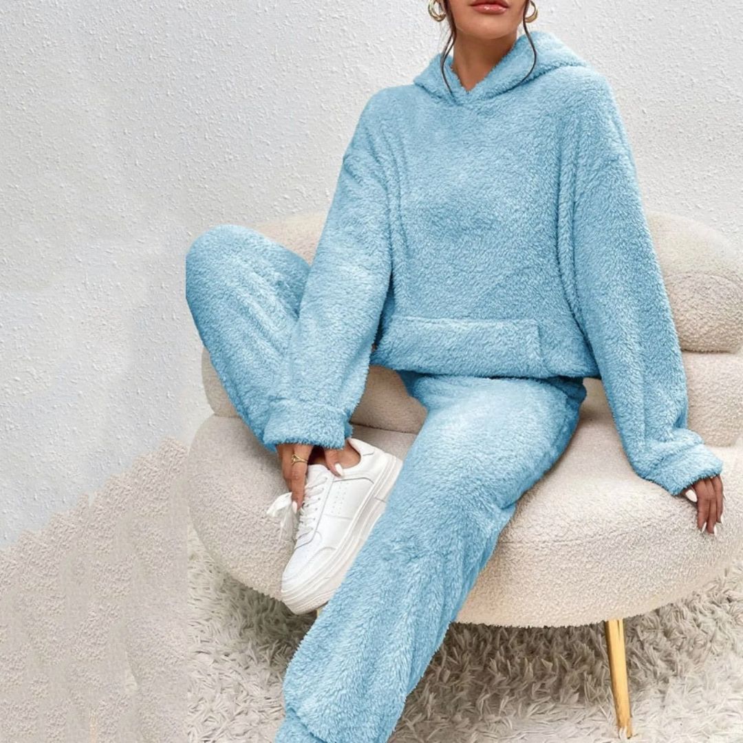 Damen Cozy Kapuzen-Loungewear-Set Frühling - Norvielle