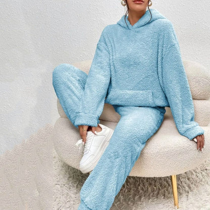 Damen Cozy Kapuzen-Loungewear-Set Frühling - Norvielle