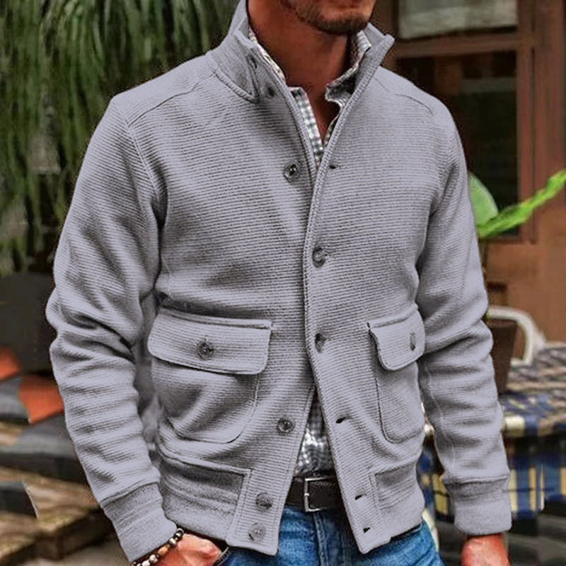 Herren Freizeitjacke Lässig Elegant Beige
