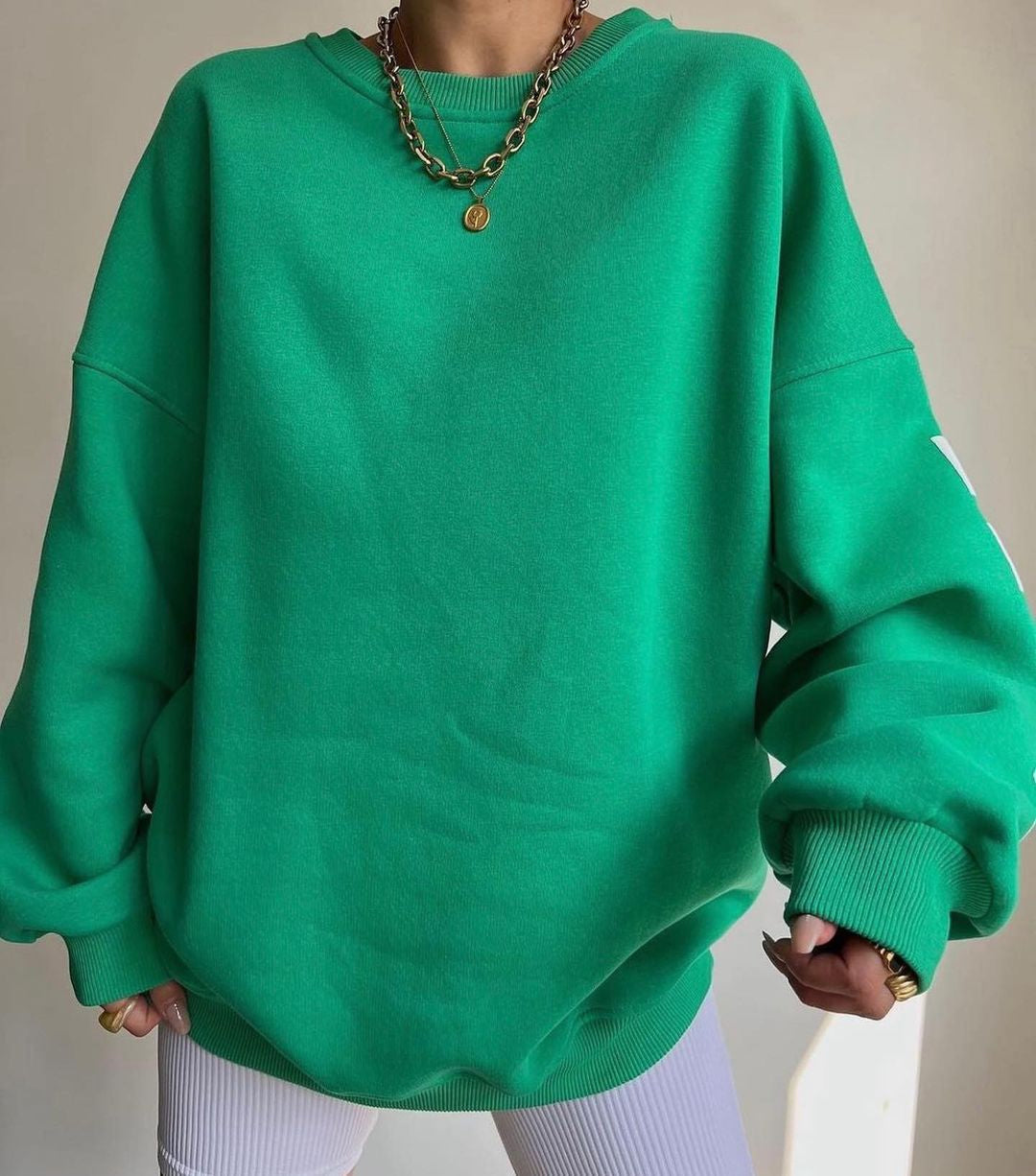 Damen Pullover Weite Passform Gleichmäßige Silhouette