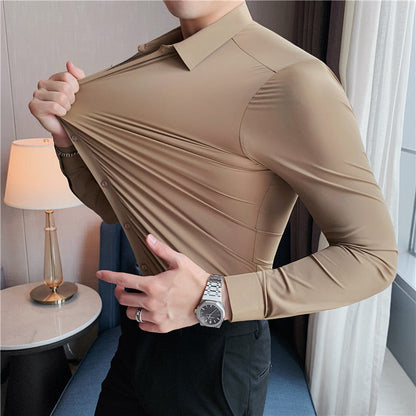 Benjamin Herren Business Hemd Slim Fit Langarm Stretch